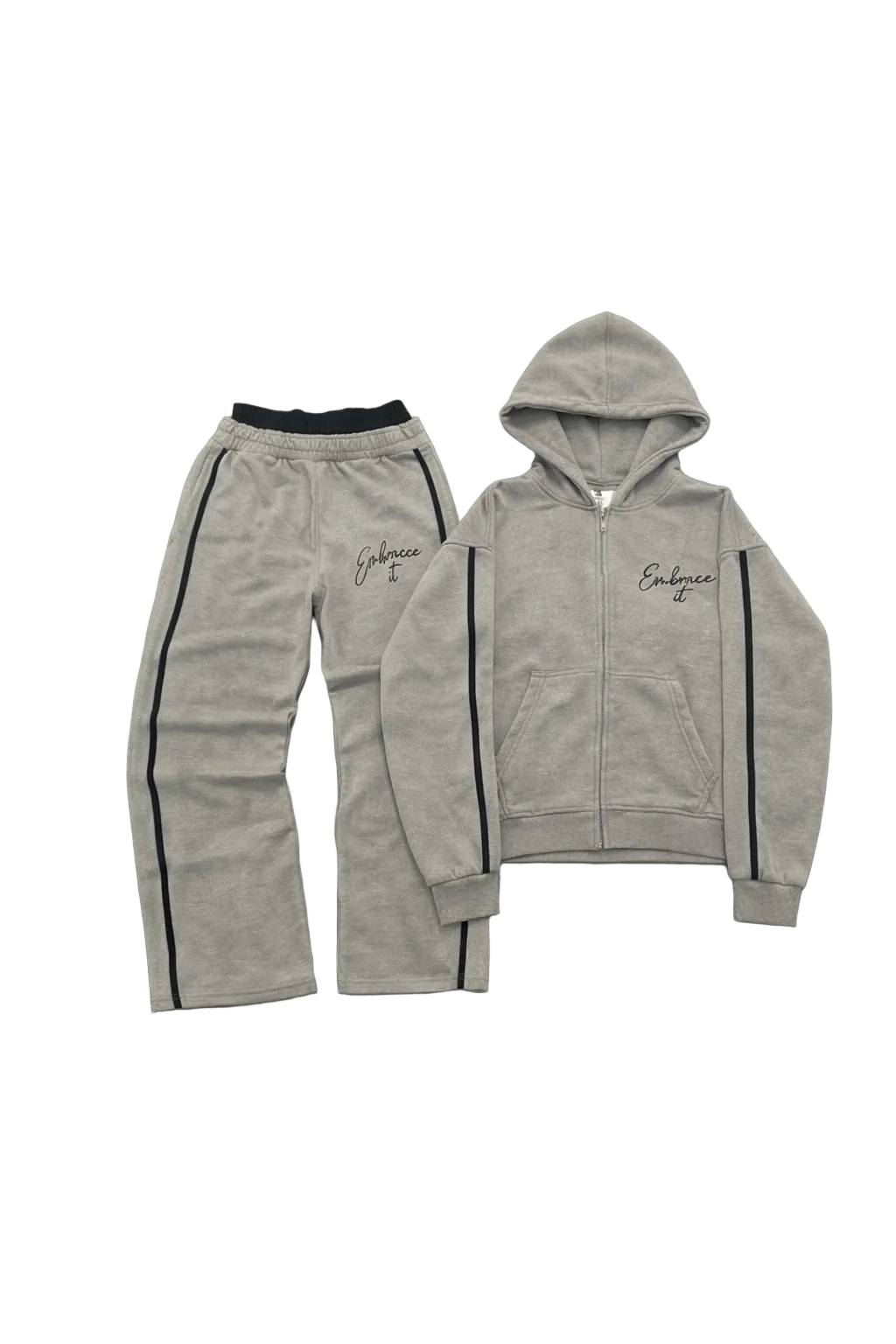 Zip up hoodie and pants Smoke Set
