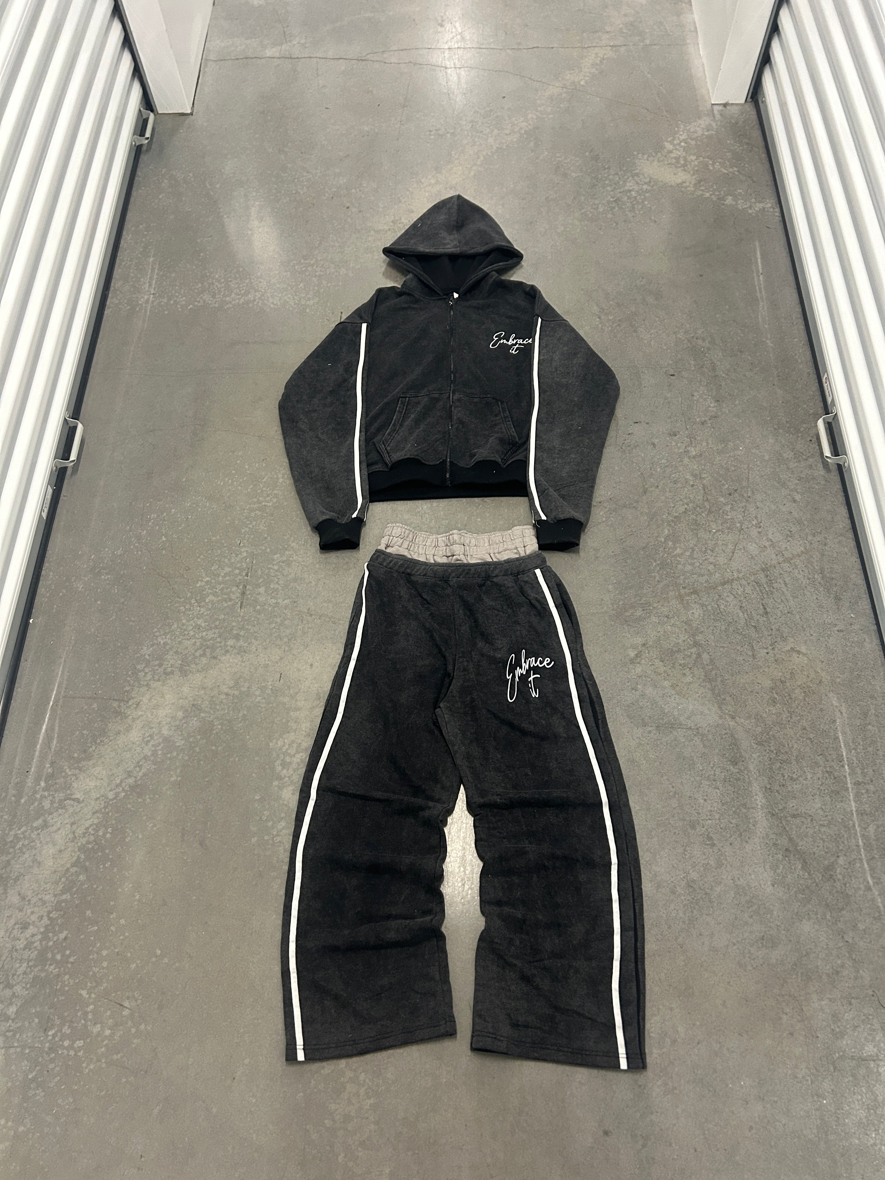 Shadow zip up Hoodie and sweatpants