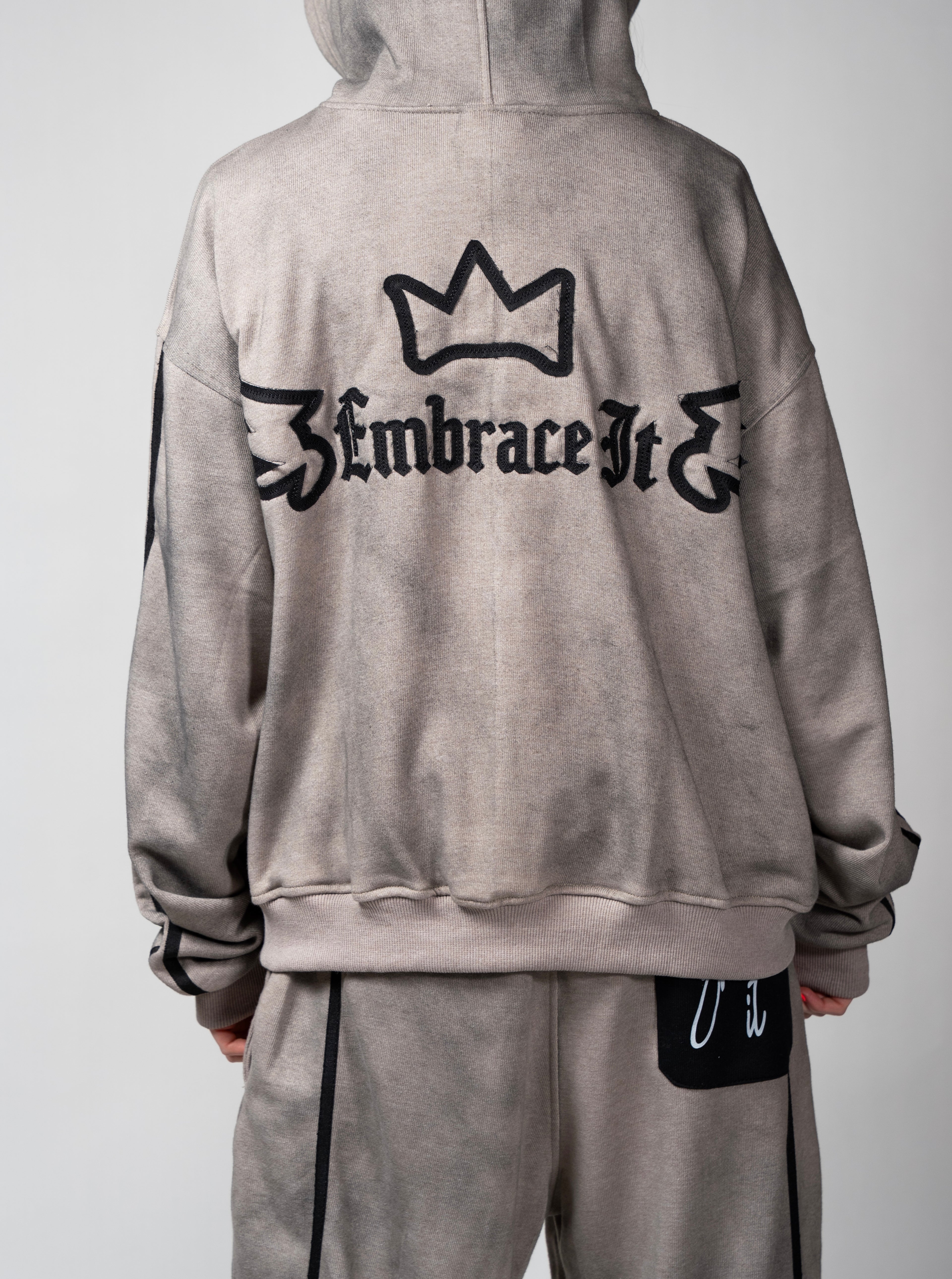 Smoke embrace it zip up hoodie