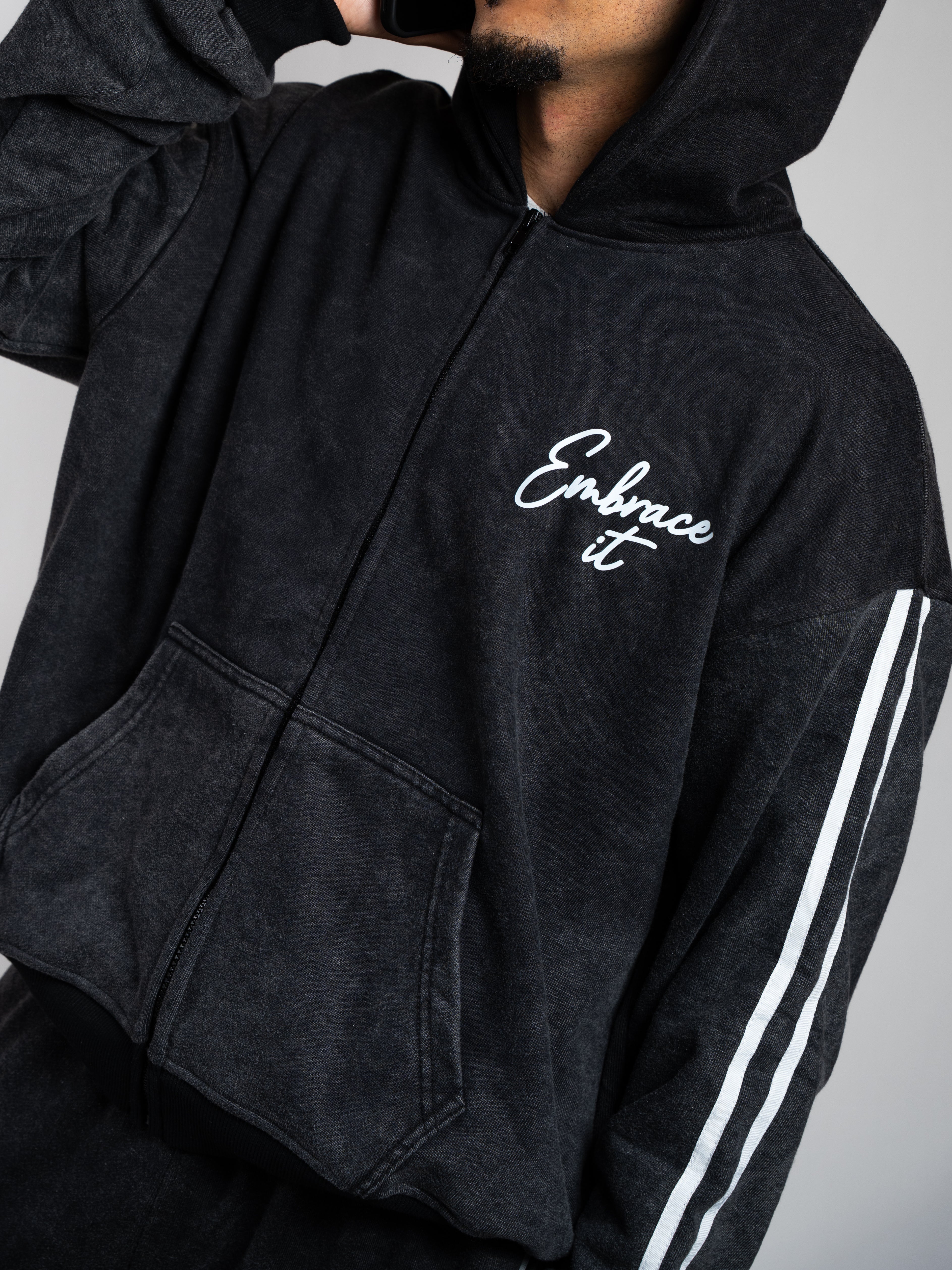 Shadow zip up hoodie